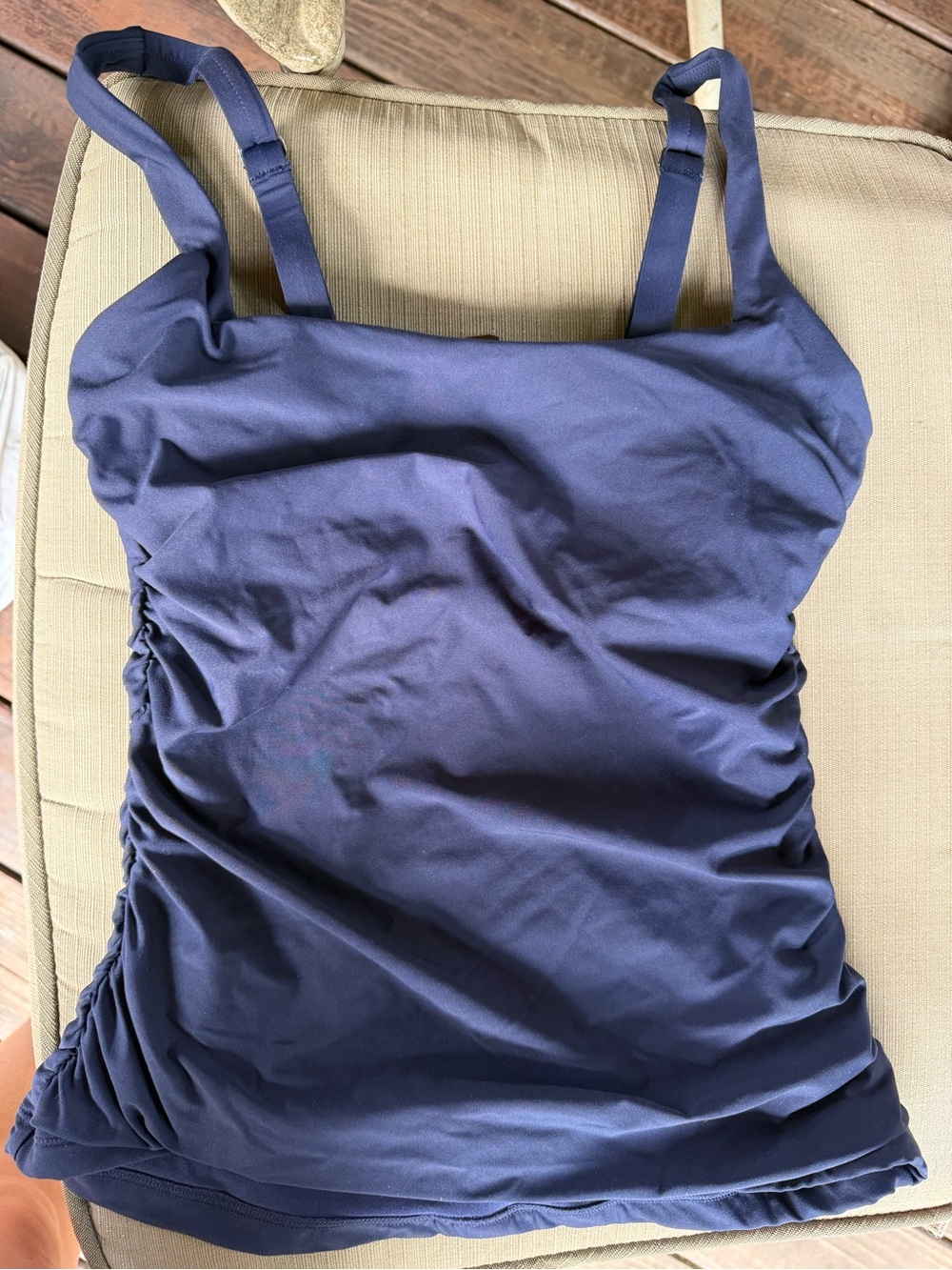 Athleta Dark Navy Tankini 2 piece set 32B bra and XS bottoms like new